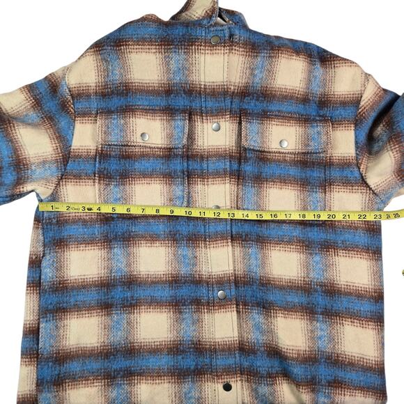 Womens Levi’s Selma Shirt Jacket Shacket in Libby Plaid Bonnie Blue Size Small - Picture 4 of 8